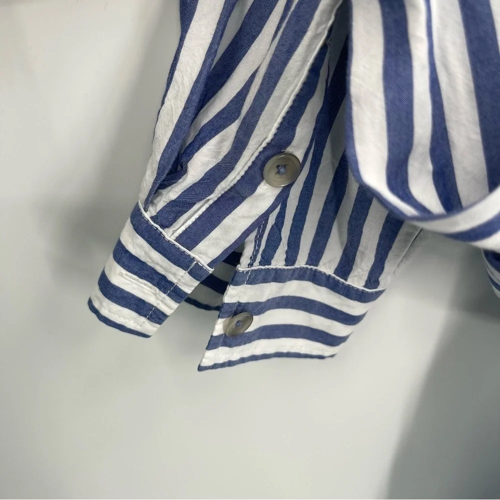 Anthropologie Blue and White Striped Blouse - Picture 8 of 10